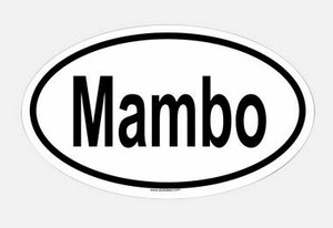 MAMBO-oval music sticker
