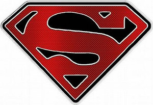 Superman Shield CARBON FIBER Red