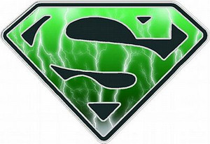 Superman Shield LIGHTNING Green