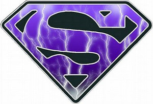 Superman Shield LIGHTNING Purple