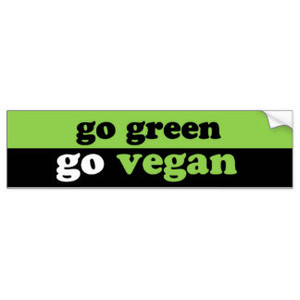 go green go vegan bumper sticker