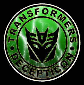 1 BADGE DECAL Lightning Decepticon