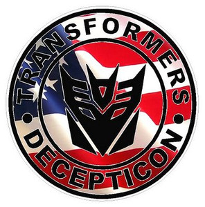 1 BADGE DECALS Flag Fill Decepticon