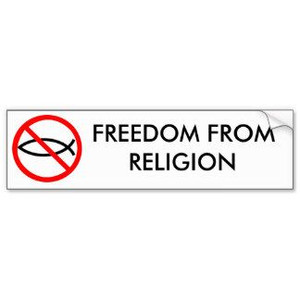 freedom from religion bumper sticker