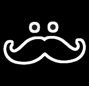 Diecut Color Moustache Stickers 4