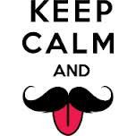 keep calm and mustache sticker