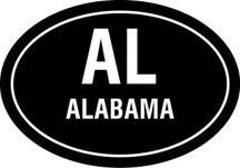 AL Oval Decal
