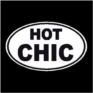 Chick Hot oval Decal