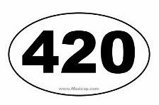 420 OVAL STICKER 44