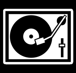 DJ Turntable  music Sticker