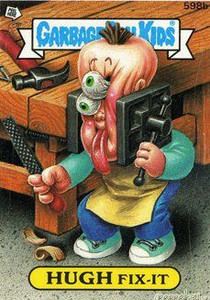 HUGH Fix It Funny Sticker Name Decal