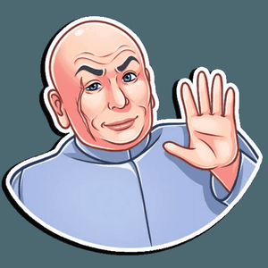 dr evil funny tv show sticker 5