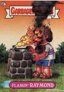 Flamin RAYMOND Funny Sticker Name Decal