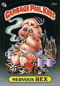 Nervous REX Funny Decal Name Sticker