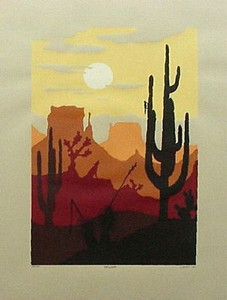 20x26 Arizona Landscape Silk Screen Print