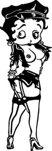 Betty Boop Biker Boob Decal 2341