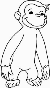 Curious George Die Cut Sticker