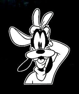 Goofy Peace Decal Sticker