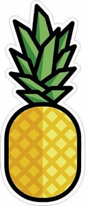 Pineapple stickers food sticker