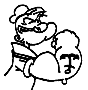 Popeye Muscle decal 564