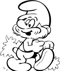 Diecut Smurf Sticker 2934