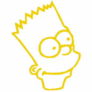 Bart head decal 175