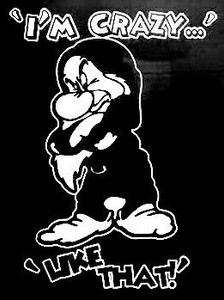 Grumpy Crazy Like That Decal Sticker