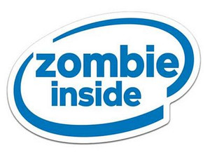 Zombie Inside Warning Zombies Biohazard Outbreak Sticker Decal