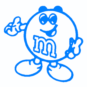 M&M Plain car decal 861