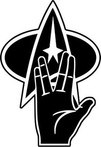 Live Long Prosper Spock star trek decal with logo