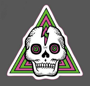 Leaflet Cartoon Dead Fly skull sticker