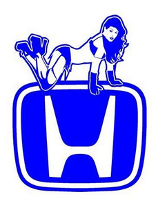 Honda Girl 1 Vinyl Car Decal
