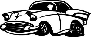 57 Chevy Die Cut Hot Rod Decal