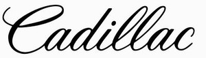 Cadillac Script Diecut Decal PAIR