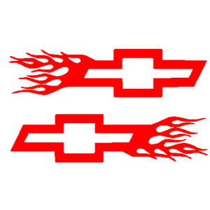 Chevy Flames decal PAIR 585a