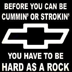 CHEVY Hard as a rock sticker