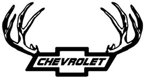 Chevy Logo CHEVERLOT with Antlers Decal