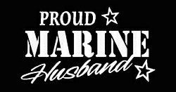 PROUD Military Stickers MARINE HUSBAND