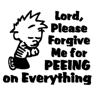 Calvin Forgive vinyl sticker 420d