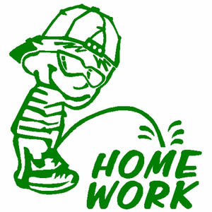 Peeon Homework sticker 086b