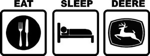 Eat Sleep Play DEERE Die cut Vinyl Decal