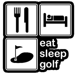 Eat Sleep Play GOLF Die cut Vinyl Decal