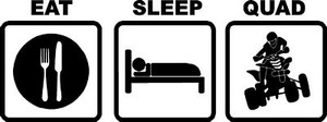 Eat Sleep Play QUAD Die cut Vinyl Decal