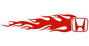 Honda Flames Mirrored Pair