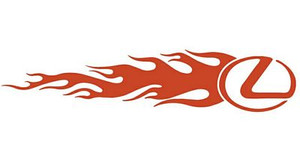 Lexus Flames Mirrored Pair