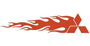 Mitsubishi Flames Mirrored Pair