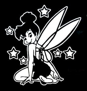 Tink with Stars Diecut Vinyl Decal Sticker