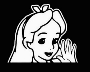 Alice in Wonderland Wave Vinyl Sticker Decal