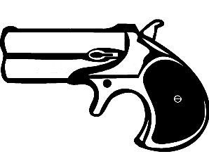 Gun Logos Derringer Logo Decal