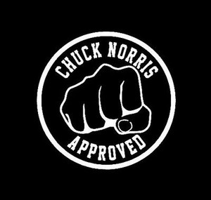 Chuck Norris Approved Fist Vinyl Decal-Sticker